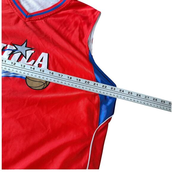 Philadelphia 76ers Reversible Jersey Red White Men’s Medium V-Neck Pullover - Picture 7 of 8